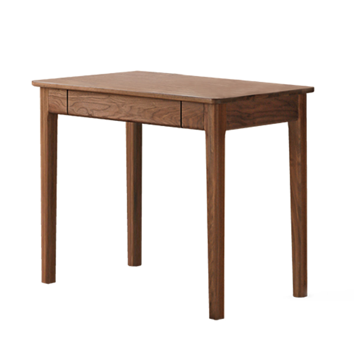 Solid Walnut Wood Desk with Drawers Mid Century