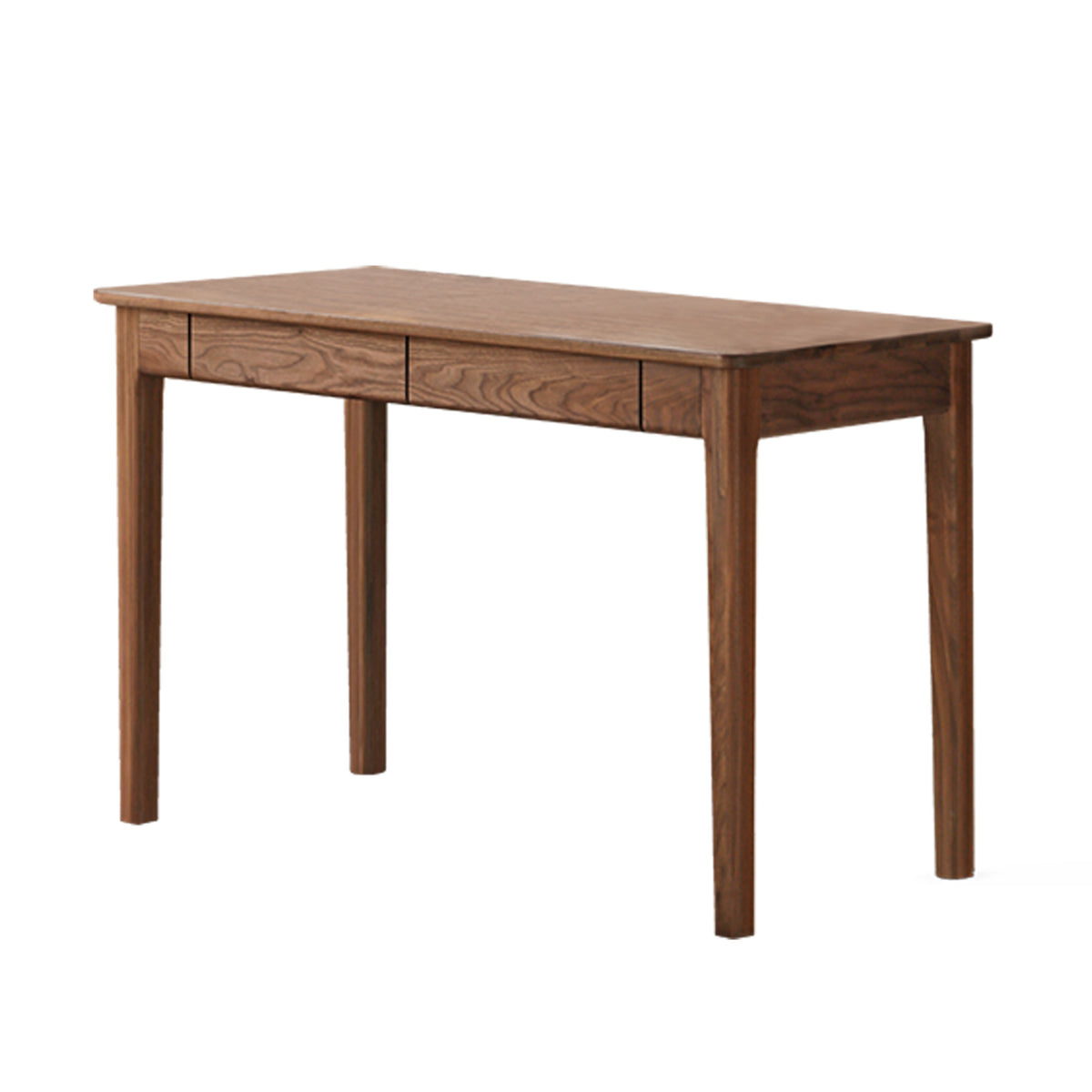 Solid Walnut Wood Desk with Drawers Mid Century