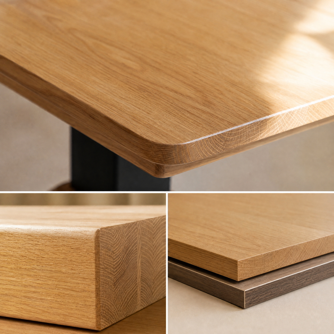 Solid oak construction outlasts veneer