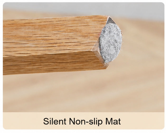 Non-slip pads protect floors and dampen noise