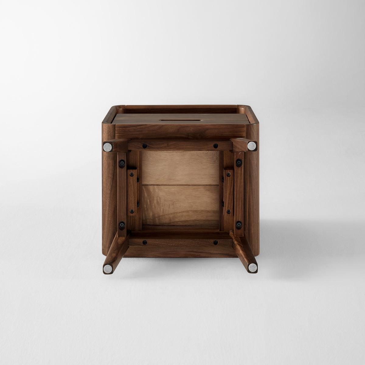 Solid Wood Nightstand with Drawer and Open Storage
