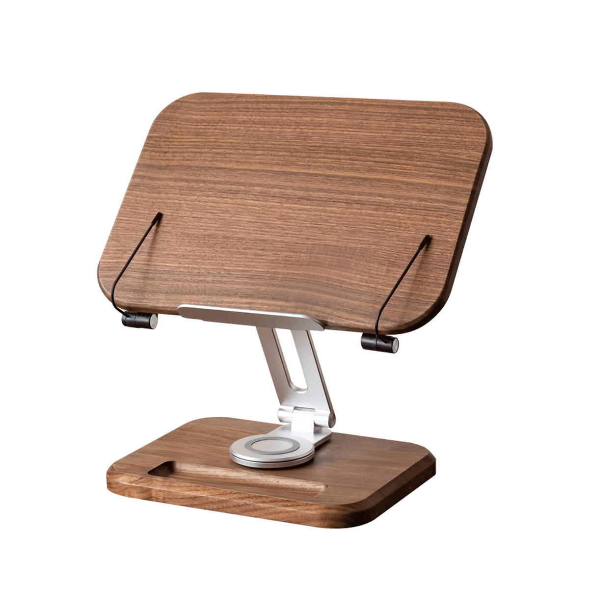 Solid Wood 360° Rotating Height Adjustable Book Stand