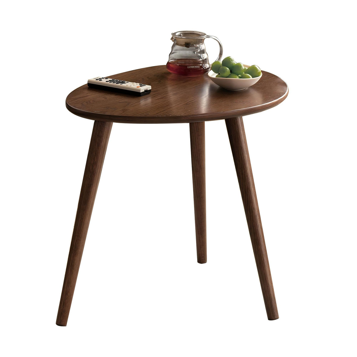 Small Oval Solid Oak Coffee Table Mid Century