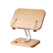 Solid Wood 360° Rotating Height Adjustable Book Stand