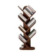 4-Tier Solid Wood Corner Bookshelf 64'' Mid Century