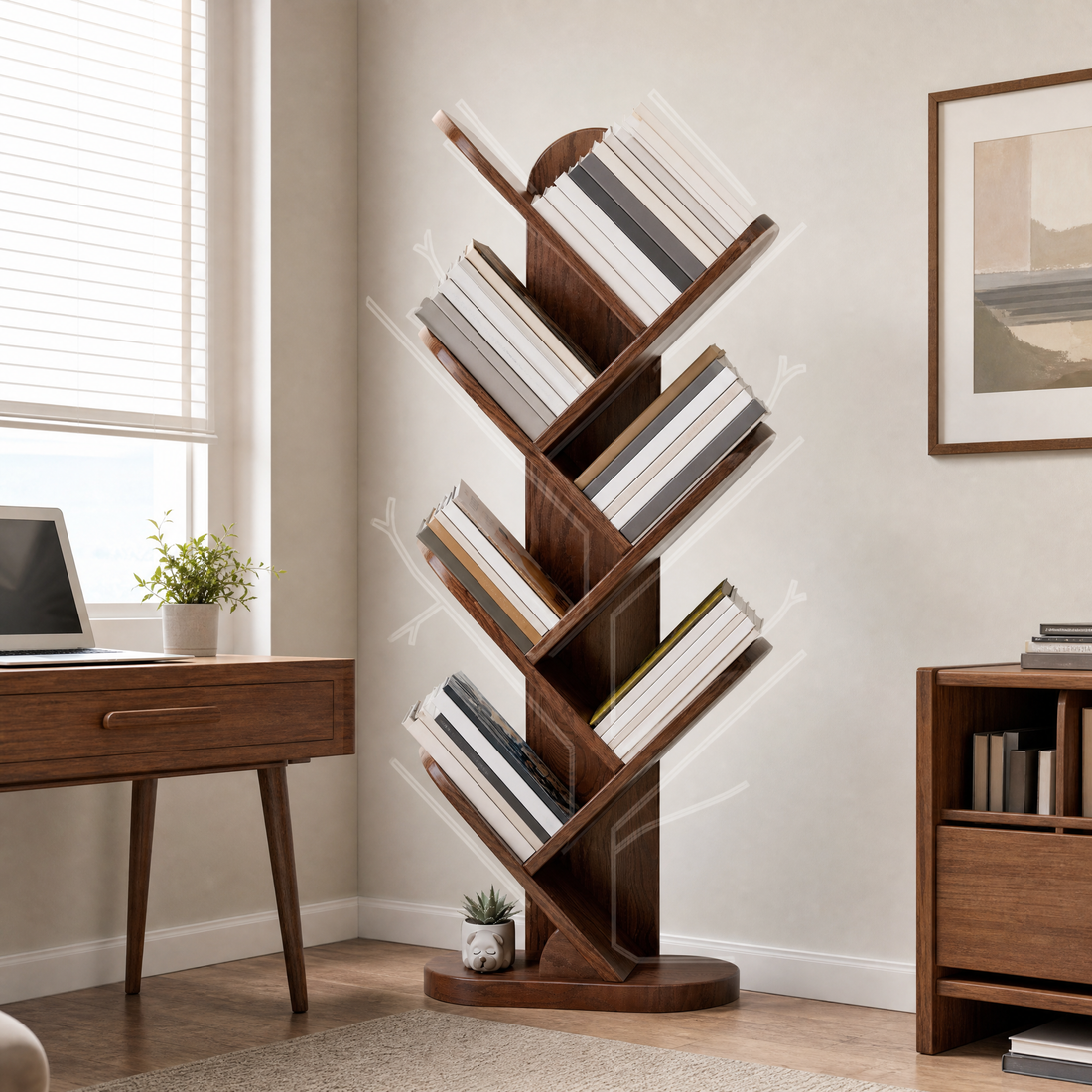 Tree‑shaped silhouette is a visual centerpiece