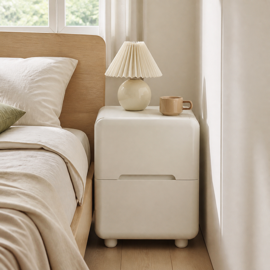 Compact footprint, fits tight corners