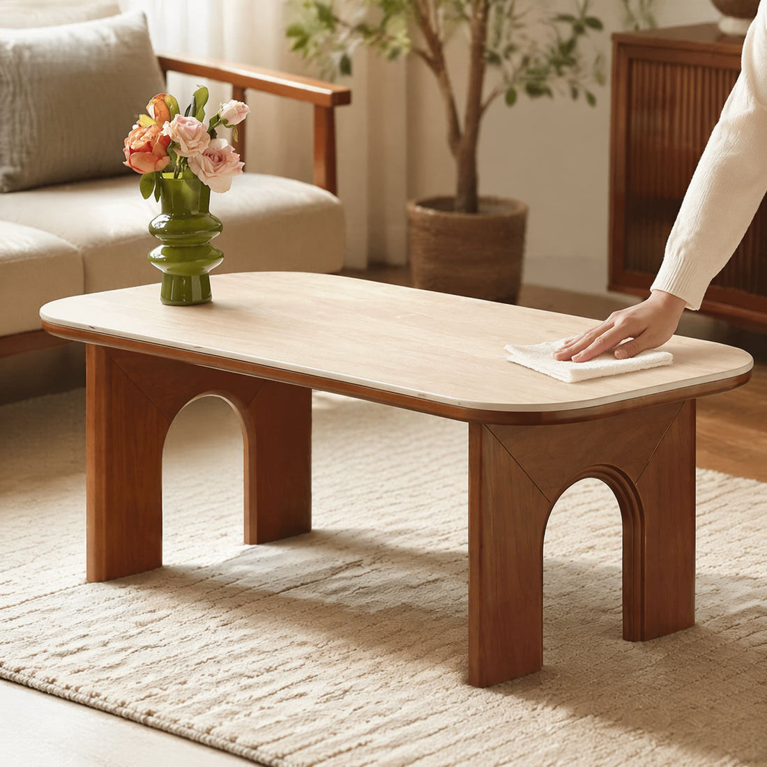 Non-porous easy-clean tabletop