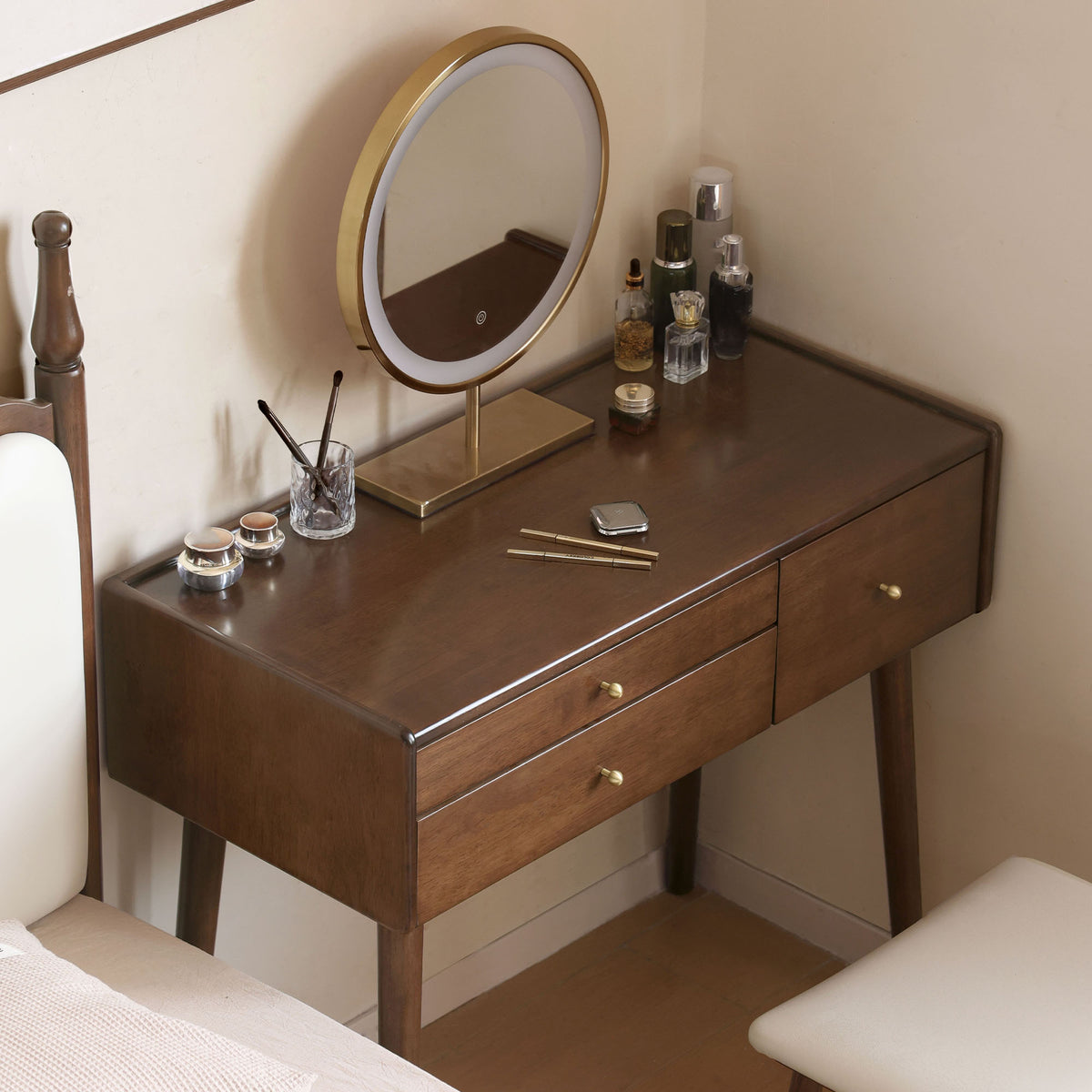 Solid Rubberwood Vanity Desk