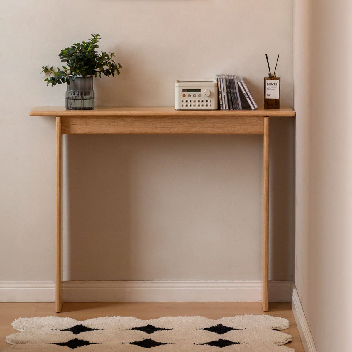 Solid Wood Narrow Entryway Table 39 Inch