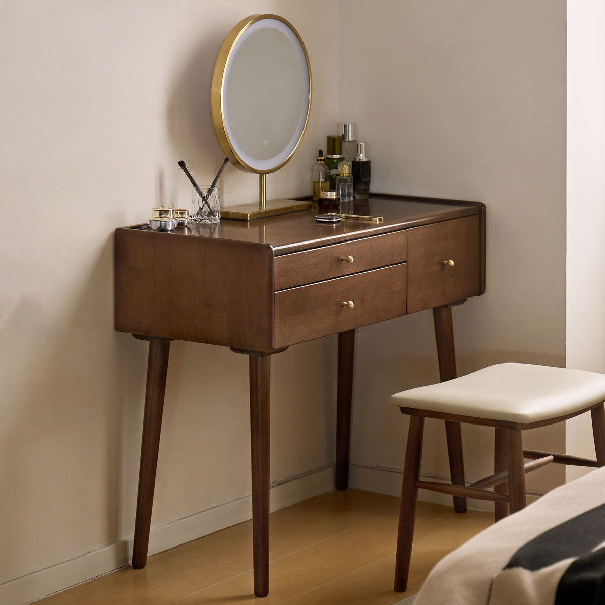 Solid Rubberwood Vanity Desk