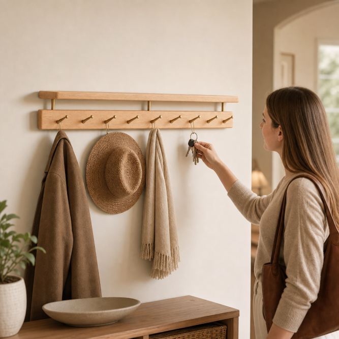 Everything within reach, no surface clutter