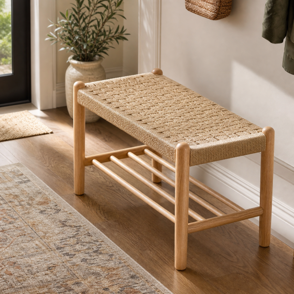 Hand-woven seat, firm yet comfortable
