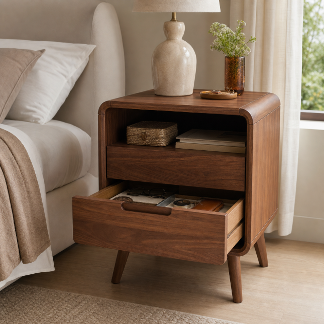 Drawer and shelf keep top clutter‑free