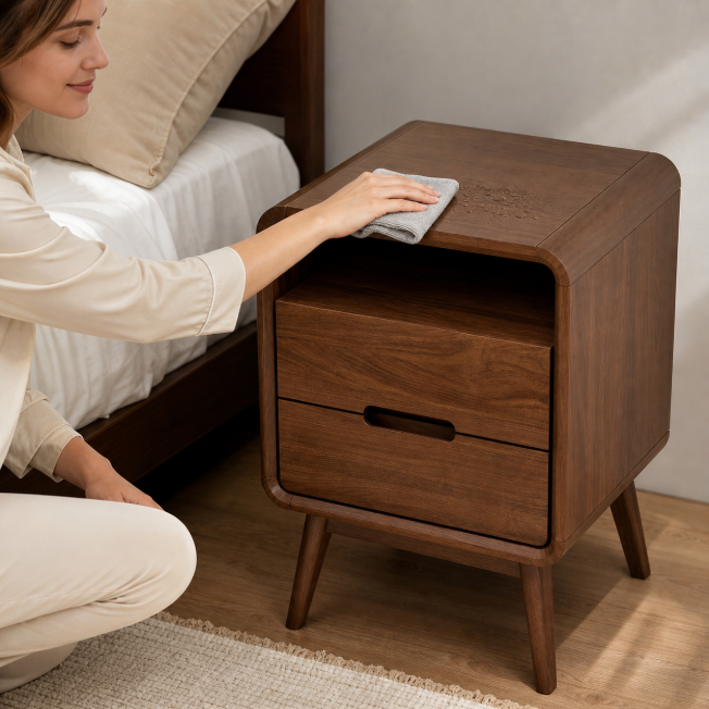 Wipe‑clean, scratch‑resistant surface