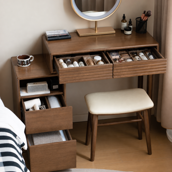 Drawers and cabinet keep all organized