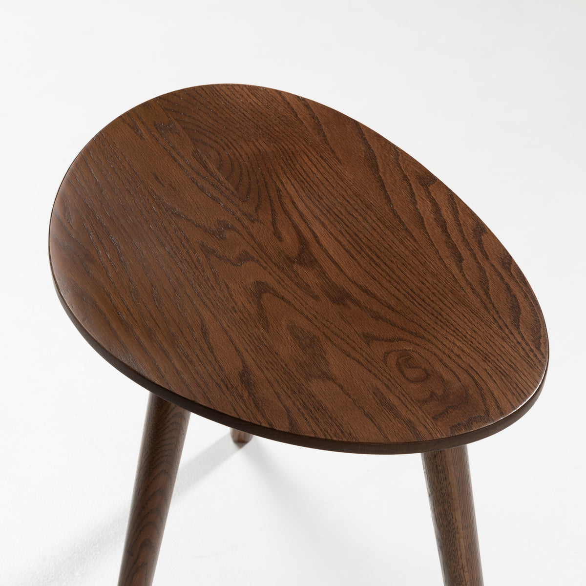 Small Oval Solid Oak Coffee Table Mid Century